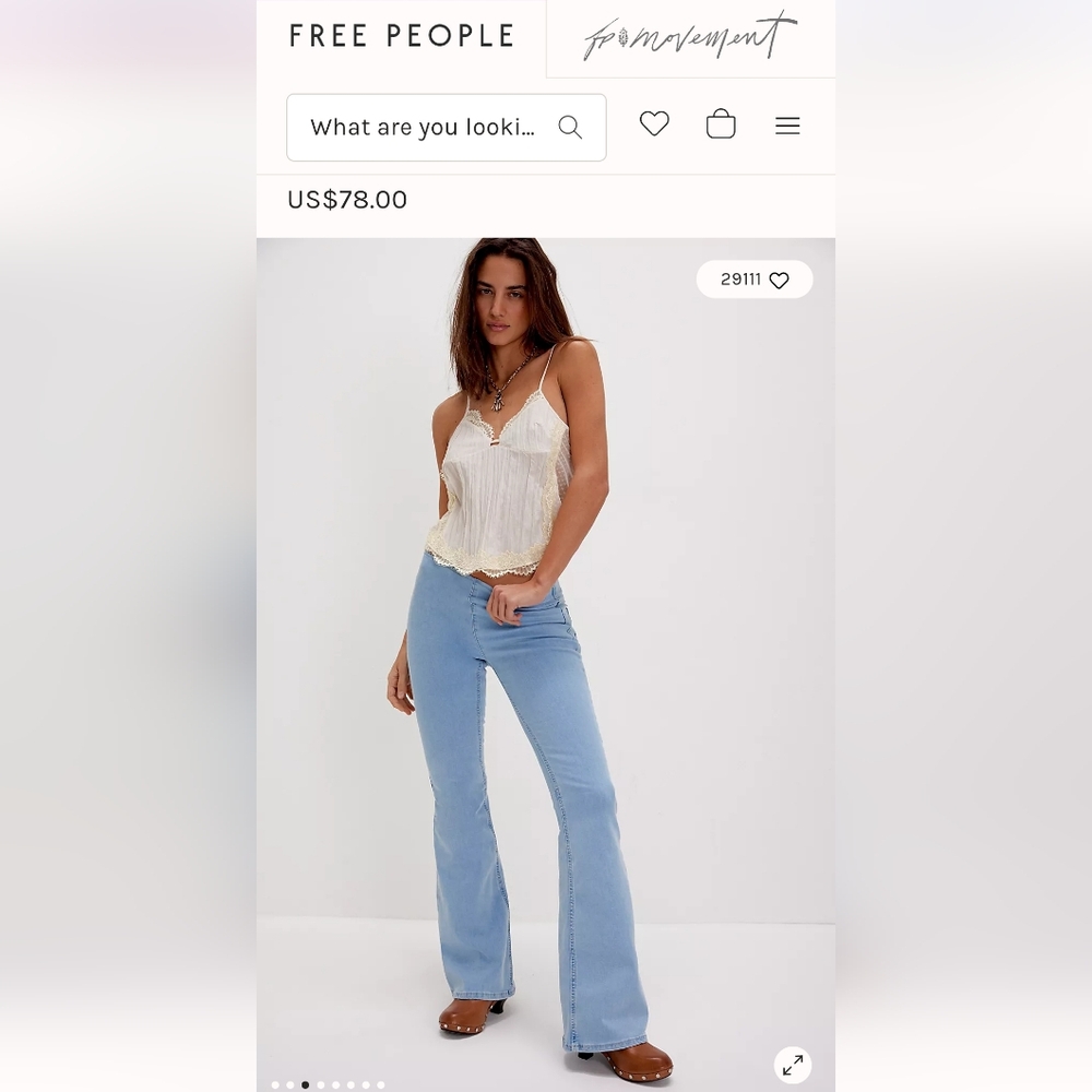 We The Free Sky Blue Flare Jeans